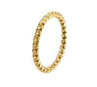 OAKKY Anillo Delgado Acero Inoxidable Hilo Geométrico Irregular para Mujeres Banda Elegante Minimalista Joyería Apilable Oro Talla 12