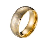 OAKKY Anillo Grabado Tatuaje Tribal Unisex Oro Tamaño 22