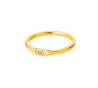 OAKKY Anillos de Sello para Mujeres Anillo de Números Angelicales 111 a 999 Oro Acero Inoxidable Bandas Apilables Minimalista Espiritual Significativo Joyería 666 Talla 19