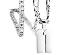 OAKKY Atletas Número 0-99 Colgante Collar para Hombres Mujeres Acero Inoxidable Ángeles Números Collares Joyería Deportiva Cool Hip Hop con Cadena Plata 11