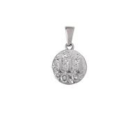 OAKKY Collar Número Ángel Para Mujeres Acero Inoxidable Chapado En Oro Colgante Redondo Con Zirconia Joyería De Equilibrio Espiritual Y Reflexión Encanto Número Manifestación Para Ella Plateado 111