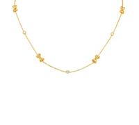 OAKKY Delicado Butterfly Collar Mujer Oro Brillante Zirconia Cúbica Colgante Cadena Delicado Diario Capas Joya Regalo Para Ella