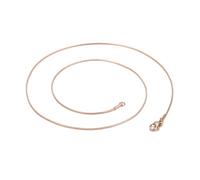 OAKKY Hombres Mujeres Acero Inoxidable Rock Hip Hop Apilable Redondo Cadena Serpiente Huesos Collar 1mm-6mm Plata/Oro/Negro/Rosa Oro Joyería Oro Rosa 1mm 60cm