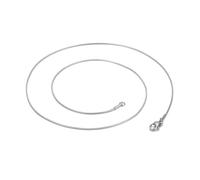 OAKKY Hombres Mujeres Acero Inoxidable Rock Hip Hop Apilable Redondo Cadena Serpiente Huesos Collar 1mm-6mm Plata/Oro/Negro/Rosa Oro Joyería Plata 2mm 55cm