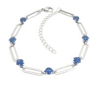 OAKKY Mujer Cuadrado CZ Clip Cadena Pulsera | Acero Inoxidable Cristal Eslabón Pulsera, Minimalista Geométrico Charm, Joya Diaria Apilable