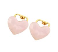 OAKKY Pendientes Mujer Acero Inoxidable Trendy Dulce Fresco Multi-Color Degradado Vacaciones Festival Cumpleaños Corazón Forma Rosa