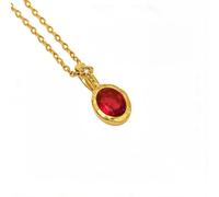 OAKKY Piedra Nacimiento Collar Para Mujeres 12 Colores Circonita Cúbica Charm Colgante Acero Inoxidable Cadena Para Cada Mes Significativo Regalo Para Ella Julio