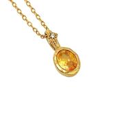 OAKKY Piedra Nacimiento Collar Para Mujeres 12 Colores Circonita Cúbica Charm Colgante Acero Inoxidable Cadena Para Cada Mes Significativo Regalo Para Ella Noviembre