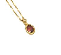OAKKY Piedra Nacimiento Collar Para Mujeres 12 Colores Circonita Cúbica Charm Colgante Acero Inoxidable Cadena Para Cada Mes Significativo Regalo Para Ella Enero