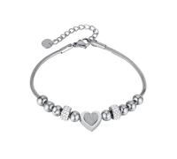 OAKKY Pulsera Corazón Romántico para Mujeres Plateado