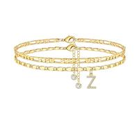 OAKKY Pulsera Dije Inicial Personalizada Para Mujer Dorado Z