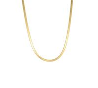 OAKKY Unisex Acero Inoxidable Collar de Cadena de Hoja de Serpiente Plana de Tejido Moderno Joyería de Eslabones de Gargantilla Ajustable Oro de 2MM 45CM