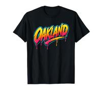 Oakland California Colorido Graffiti Letras Camiseta
