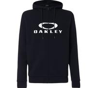 Oakley Full Zip Hoodie Bark-Sudadera con Capucha (2.0), Negro/Blanco, S para Hombre