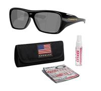 Oakley CHAMINADE OO9492 - Gafas de sol rectangulares con kit oficial de gafas, Marco negro pulido | Lente negra Prizm, Talla única