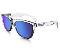 Oakley Frogskins - Gafas de sol transparentes con lente Prizm Sapphire, Crystal Clear, Talla única