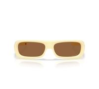 Oakley Gafas de sol para hombres y mujeres - OO9520 Permian Rectangular Gafas de sol PRIZM Lentes - Unisex - Talla 59, Batido amarillo mate/bronce Prizm, 59 Mm