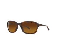 Oakley Gafas de sol para mujer, marco de tortuga marrón mate, lentes polarizadas degradadas marrones, 59 mm, Tortuga marrón mate, Medium