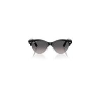 Oakley Gafas de sol unisex Clubmaster Way (paquete de 1), Negro sobre plata/gris degradado, 51 mm