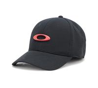 Oakley Gorra Tincan para Hombre, Pitch Black/Flame Red, Small