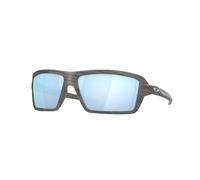 Oakley Hombre OO9129 CABLES 912906 Gafas de sol O_MATTER Gris Azul Cuadrada Polarizado Prizm