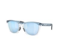 Oakley Hombre Sunglass Frogskins™ Range - Color del Marco: Piedra caliza transparente, Color de la Lente: Prizm Deep Water Polarized