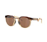 Oakley Hombre Sunglass Kylian Mbappé Signature Series HSTN - Color del Marco: Ámbar oscuro/mostaza claro, Color de la Lente: Prizm Tungsten