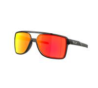 Oakley Hombre Sunglass OO9147 Castel - Color del Marco: Gris Mate Ahumado, Color de la Lente: Prizm Ruby
