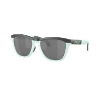 Oakley Hombre Sunglass OO9284 Frogskins™ Range - Color del Marco: Carbono mate/batido azul, Color de la Lente: Prizm Black