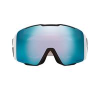 Oakley Line Miner Pro - Gafas de nieve, correa dual negra y blanca con lente de iridio Prizm Snow Zafiro Iridio, grande