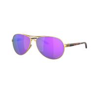 Oakley Mujer Sunglass Feedback - Color del Marco: Oro Satinado, Color de la Lente: Prizm Violet Polarized
