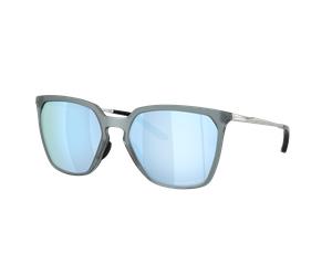 Oakley Mujer Sunglass Sielo SQ - Color del Marco: Cristal Mate Negro, Color de la Lente: Prizm Deep Water Polarized