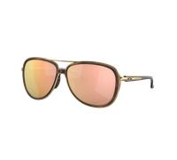 Oakley Mujer Sunglass Split Time - Color del Marco: Carey Marrón, Color de la Lente: Prizm Rose Gold Polarized