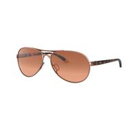 Oakley Mujer OO4079 FEEDBACK 407901 Gafas de sol Metal Oro Marrón Redonda Normal Sombra