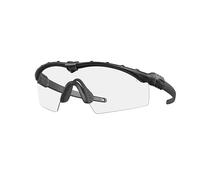 Oakley OO9146 - Paquete de lentes de sol OO 9146 SI BALLISTIC M FRAME 3.0 914652 - Kit de accesorios de policarbonato negro transparente estándar y correa roja grande