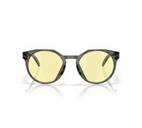 Oakley Oo9242 Hstn - Gafas de sol redondas para hombre, 100t Grey Smoke/Prizm Gaming, 52 mm