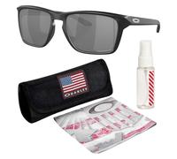 OAKLEY OO9448 Sylas - Gafas de sol polarizadas con forma rectangular para hombre, incluye kit oficial de gafas, marco negro mate con lente Prizm Black