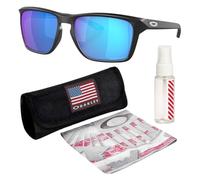 Oakley OO9448 SYLAS - Lentes de sol polarizados/no polarizados - Gafas de sol de forma rectangular con kit oficial de gafas, Mate negro, 57 mm