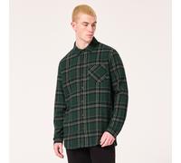 Oakley Podium Plaid Ls Flannel Para Hombre Black,Green M