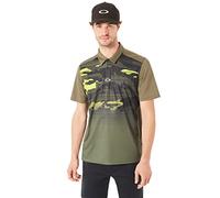 Oakley Polo para Hombre Deep Rough Camo, Hombre, Polo, 434033, Cepillo Oscuro., S