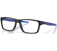 Oakley OX8164 Port Bow - Marcos rectangulares para gafas graduadas para hombre, negro satinado, lente demo, 55 mm, Negro satinado/Lente de demostración, 55 mm
