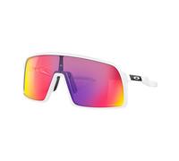 Oakley Sutro OO9406 Shield - Kit de limpieza de lentes de sol y micro bolsa de bandera negra (blanco mate/Prizm Road)
