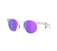 Oakley Unisex Sunglass HSTN Metal - Color del Marco: Mate Transparente, Color de la Lente: Prizm Violet