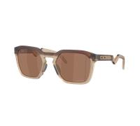 Oakley Gafas de sol OO9533 HSTN SQ Unisex Marrones Cuadradas Matte Rootbeer Prizm Tungsten