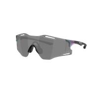 Oakley Unisex Sunglass OO9512D Cybr Zero Aura Collection - Color del Marco: Tornasolado mate morado/verde, Color de la Lente: Prizm Black