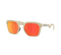Oakley Unisex Sunglass OO9533 HSTN SQ - Color del Marco: Arena mate, Color de la Lente: Prizm Ruby Polarized