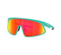 Oakley Unisex Sunglass RSLV - Color del Marco: Celeste Mate, Color de la Lente: Prizm Ruby