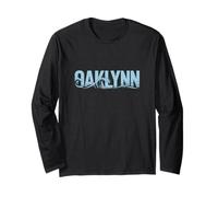 Oaklynn Sea Waves - Nombre Personalizado Ocean Beach Art Manga Larga