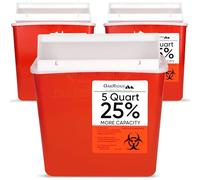 OakRidge Products 5 Quart Envase de los sostenidos (3 Pack) Estilo Buzón Tapa | soporte Compatible 1
