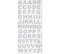 Oaktree Crafts Juego de Eleganza Bold Alfabeto, Material sintético, Plata nº 66, 24 x 9,3 x 0,1 cm